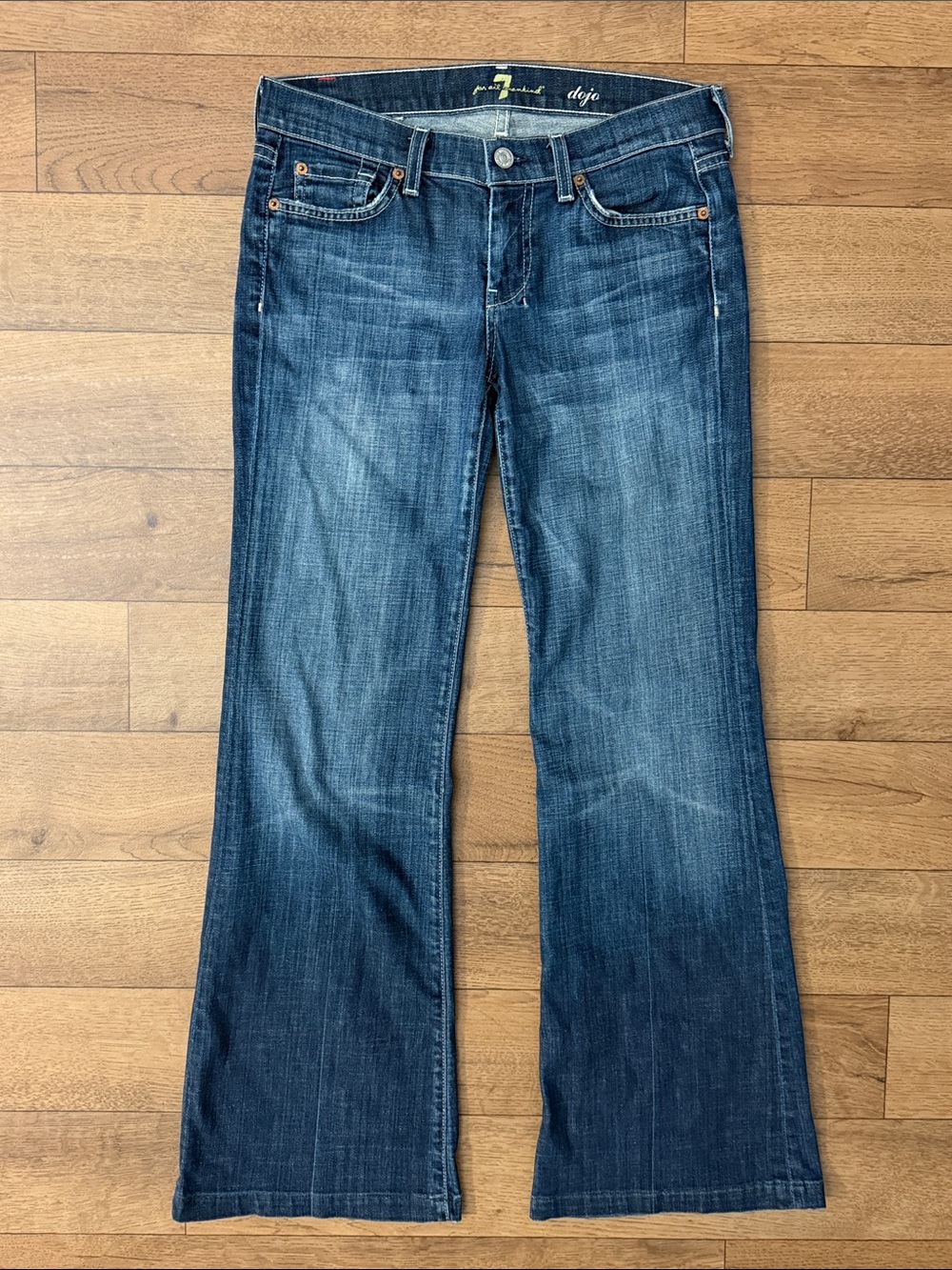 7 For All Mankind Size 26 Dojo Jeans Made In USA Sexy Denim Coastal Cowgirl Farm - Picture 4 of 16